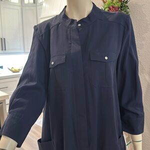 Navy Blue Button-Up Dress 16
NWT